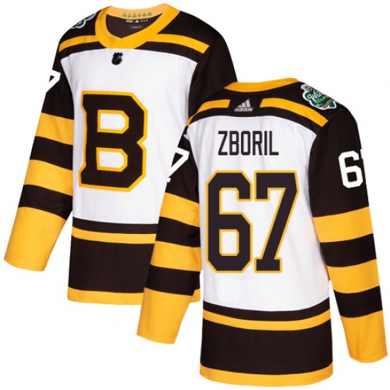 Men's Adidas Boston Bruins #67 Jakub Zboril Authentic White 2019 Winter Classic NHL Jersey - Ujersey