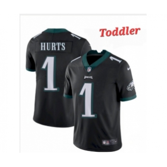 Toddler Philadelphia Eagles #1 Jalen Hurts Black Vapor Untouchable Limited Stitched Jersey - Ujersey