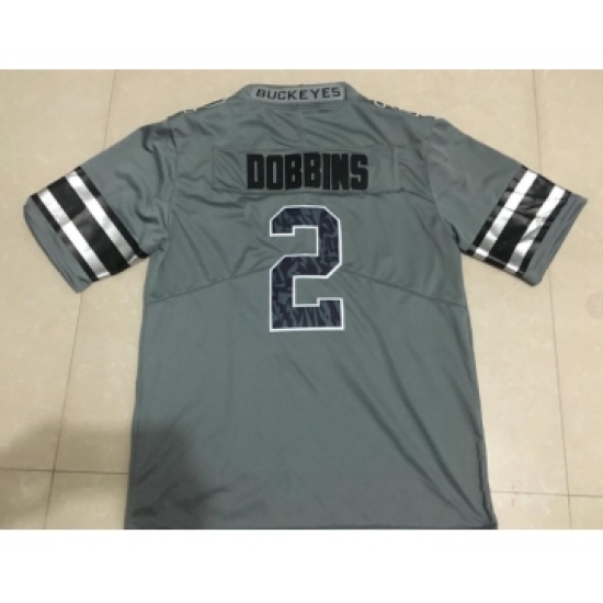 Ohio State Buckeyes 2 J.K. Dobbins Gray College Football Jersey - Ujersey