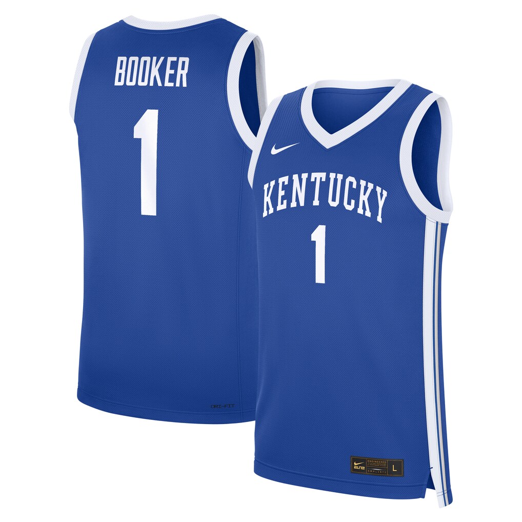 Men's Nike Devin Booker Royal Kentucky Wildcats Road Replica Basketball Jersey - ujerseystore