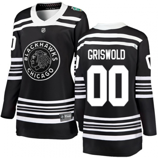 Women's Chicago Blackhawks #00 Clark Griswold Black 2019 Winter Classic Fanatics Branded Breakaway NHL Jersey