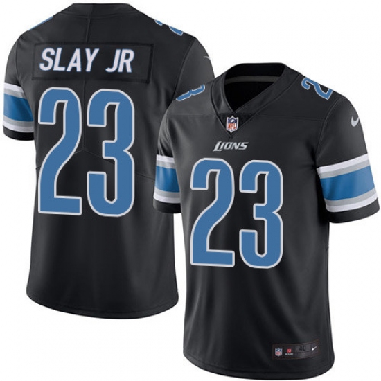 Men's Nike Detroit Lions #23 Darius Slay Elite Black Rush Vapor Untouchable NFL Jersey - Ujersey