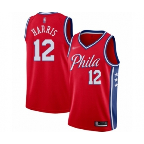 Women's Philadelphia 76ers #12 Tobias Harris Swingman Red Finished Basketball Jersey - Statement Edition - Ujersey