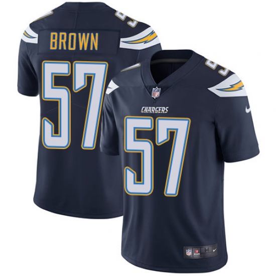 Youth Nike Los Angeles Chargers #57 Jatavis Brown Navy Blue Team Color Vapor Untouchable Limited Player NFL Jersey - Ujersey