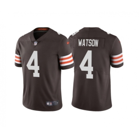 Men's Cleveland Browns #4 Deshaun Watson Brown Vapor Untouchable Limited Stitched Jersey - Ujersey