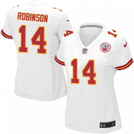 Women's Nike Kansas City Chiefs #14 Demarcus Robinson Game White NFL Jersey
