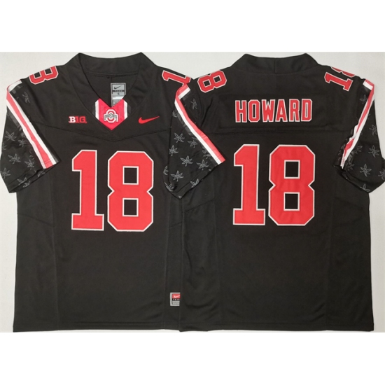 Men's Ohio State Buckeyes #18 Will Howard Black 2025 F.U.S.E. Limited Stitched Jersey - Ujersey