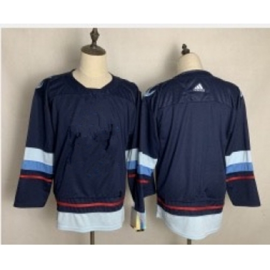 Youth Seattle Kraken Blank Navy Blue Stitched Adidas NHL Jersey - Ujersey