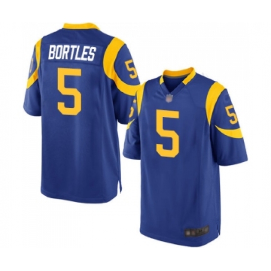 Men's Los Angeles Rams #5 Blake Bortles Game Royal Blue Alternate Football Jersey - Ujersey