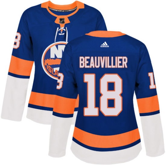 Women's Adidas New York Islanders #18 Anthony Beauvillier Premier Royal Blue Home NHL Jersey - Ujersey