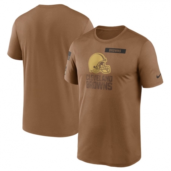 Men's Cleveland Browns 2023 Brown Salute To Service Legend Performance T Shirt - Ujersey