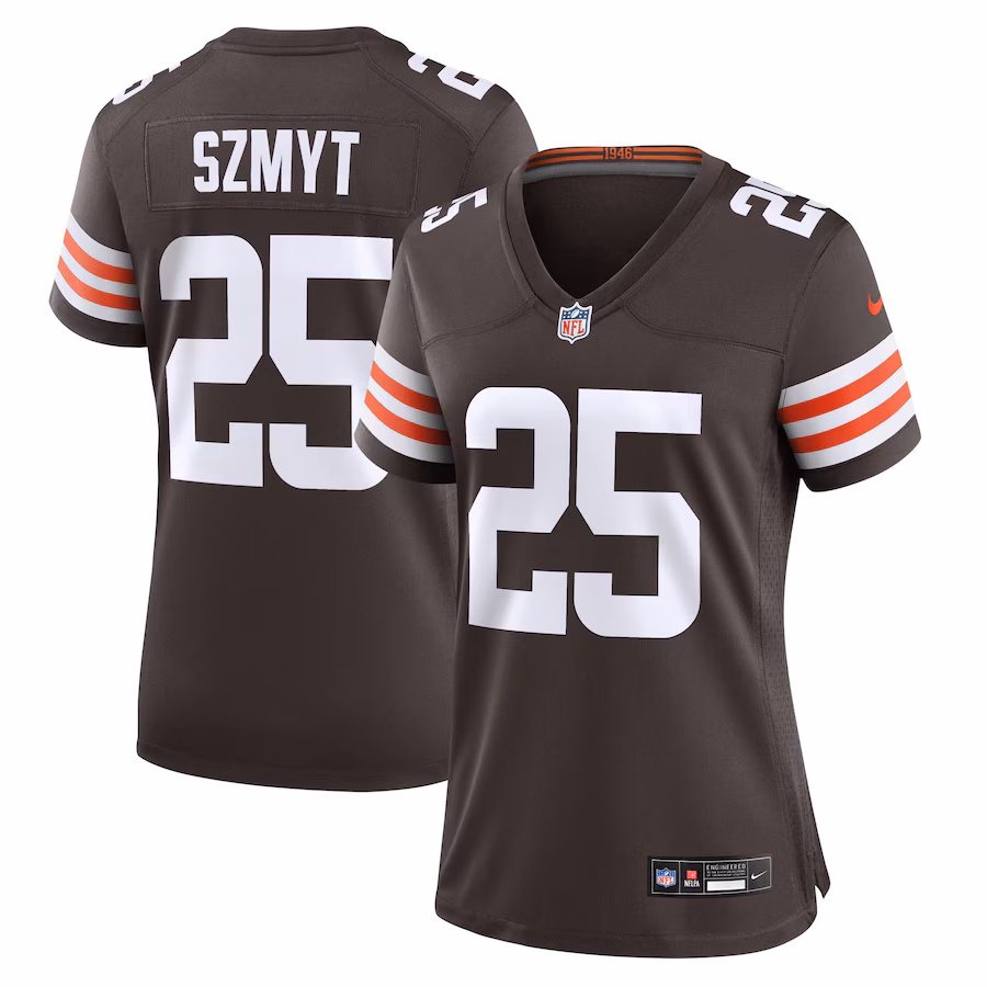 Women's Cleveland Browns Andre Szmyt Nike Brown Team Game Jersey - Ujersey