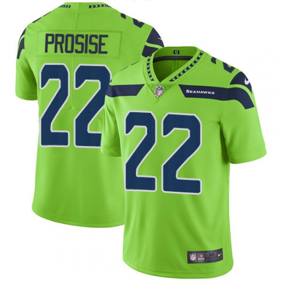Youth Nike Seattle Seahawks #22 C. J. Prosise Elite Green Rush Vapor Untouchable NFL Jersey - Ujersey