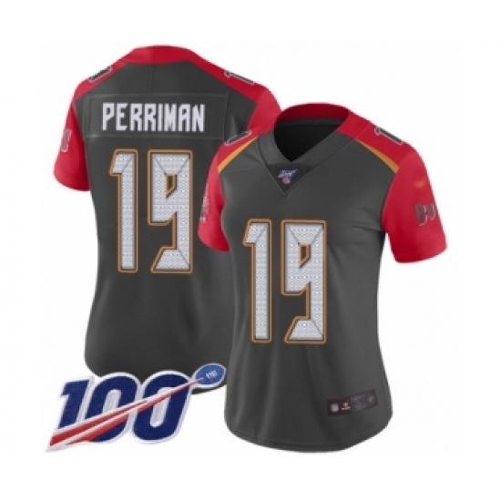 Women's Tampa Bay Buccaneers #19 Breshad Perriman Limited Gray Inverted Legend 100th Season Football Jersey - Ujersey