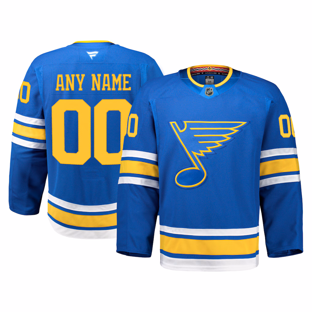Men's St. Louis Blues Fanatics Blue Home Authentic Pro Custom Jersey - ujerseystore