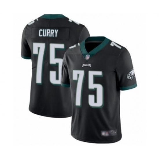 Men's Philadelphia Eagles #75 Vinny Curry Black Alternate Vapor Untouchable Limited Player Football Jersey - Ujersey