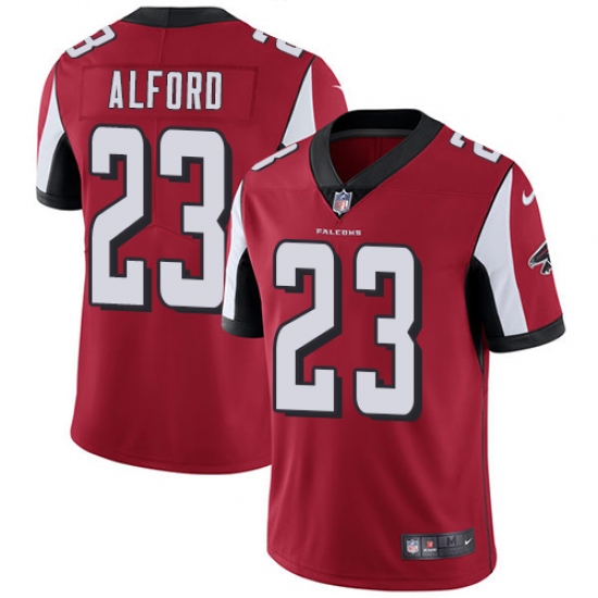 Youth Nike Atlanta Falcons #23 Robert Alford Red Team Color Vapor Untouchable Limited Player NFL Jersey - Ujersey