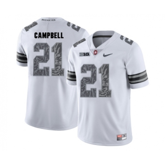Ohio State Buckeyes 21 Parris Campbell White Shadow College Football Jersey - Ujersey