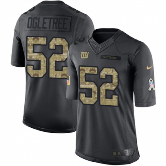 Men's Nike New York Giants #52 Alec Ogletree Limited Black 2016 Salute to Service NFL Jersey - Ujersey