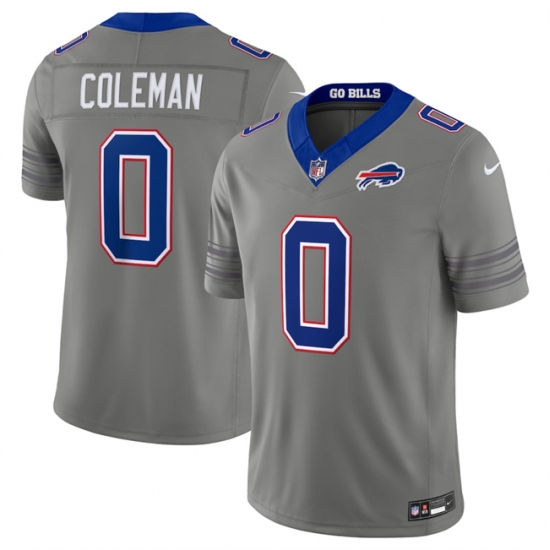 Men's Buffalo Bills #0 Keon Coleman Gray F.U.S.E. 2026 Nickel City Vapor Football Stitched Jersey - Ujersey