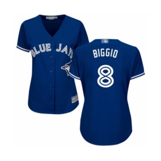 Women's Toronto Blue Jays #8 Cavan Biggio Authentic Blue Alternate Baseball Player Jersey - Ujersey