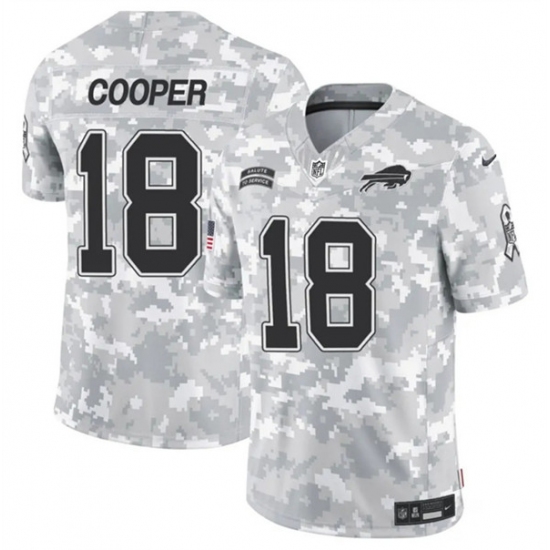 Men's Buffalo Bills #18 Amari Cooper 2024 F.U.S.E. Arctic Camo Salute to Service Limited Football Stitched Jersey - Ujersey