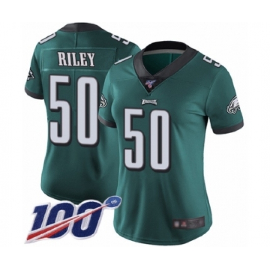 Women's Philadelphia Eagles #50 Duke Riley Midnight Green Team Color Vapor Untouchable Limited Player 100th Season Football Jersey - Ujersey