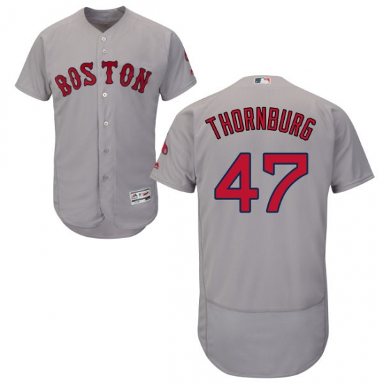 Men's Majestic Boston Red Sox #47 Tyler Thornburg Grey Flexbase Authentic Collection MLB Jersey - Ujersey