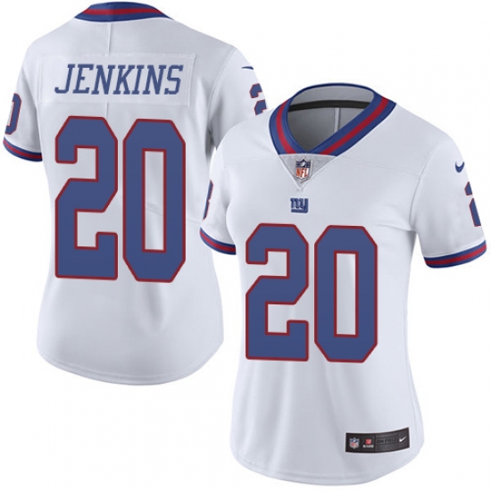 Women's Nike New York Giants #20 Janoris Jenkins Limited White Rush Vapor Untouchable NFL Jersey - Ujersey