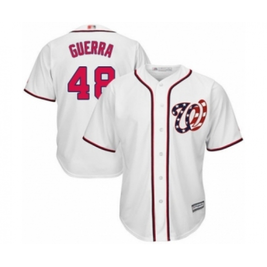 Youth Washington Nationals #48 Javy Guerra Authentic White Home Cool Base Baseball Player Jersey - Ujersey