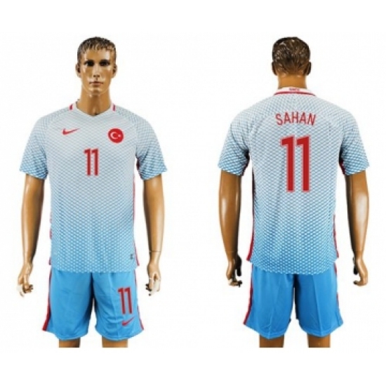 Turkey #11 Sahan Away Soccer Country Jersey