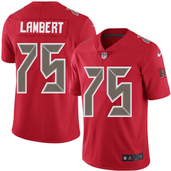 Men's Nike Tampa Bay Buccaneers #75 Davonte Lambert Limited Red Rush Vapor Untouchable NFL Jersey - Ujersey