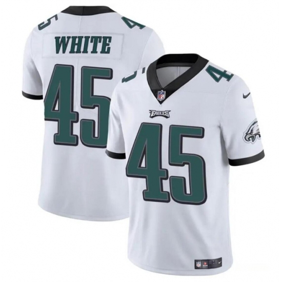 Men's Philadelphia Eagles #45 Devin White White Vapor Untouchable Limited Football Stitched Jersey - Ujersey