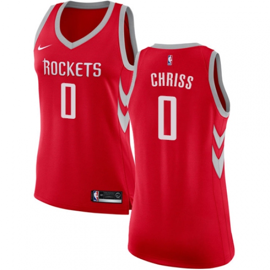 Women's Nike Houston Rockets #0 Marquese Chriss Swingman Red NBA Jersey - Icon Edition - ujerseystore