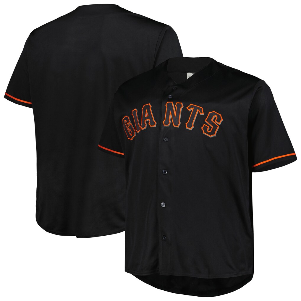Men's San Francisco Giants Black Big & Tall Pop Fashion Jersey
