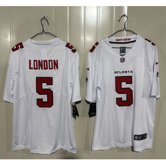 Men's Atlanta Falcons #5 Drake London White 2026 New Vapor Untouchable Limited Football Stitched Jersey - Ujersey