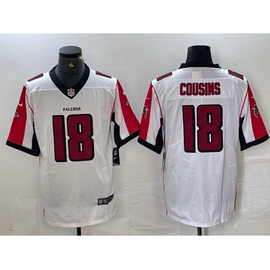 Men's Atlanta Falcons #18 Kirk Cousins New White Vapor Untouchable Limited Stitched Jersey - Ujersey
