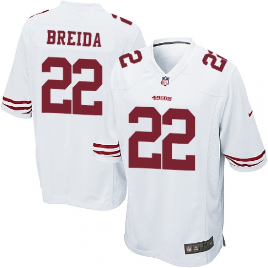 Men's Nike San Francisco 49ers #22 Matt Breida Game White NFL Jersey - Ujersey