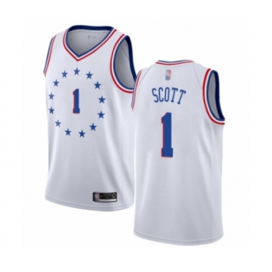 Youth Philadelphia 76ers #1 Mike Scott White Swingman Jersey - Earned Edition - Ujersey
