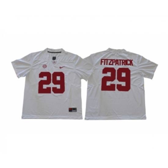 Alabama Crimson Tide 29 Minkah Fitzpatrick White College Football Jersey - Ujersey
