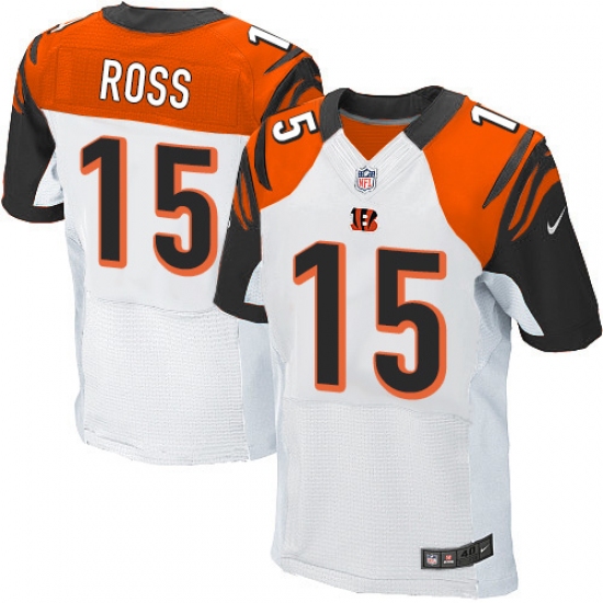 Men's Nike Cincinnati Bengals #15 John Ross Elite White NFL Jersey