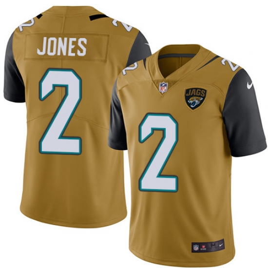 Youth Nike Jacksonville Jaguars #2 Landry Jones Limited Gold Rush Vapor Untouchable NFL Jersey - Ujersey