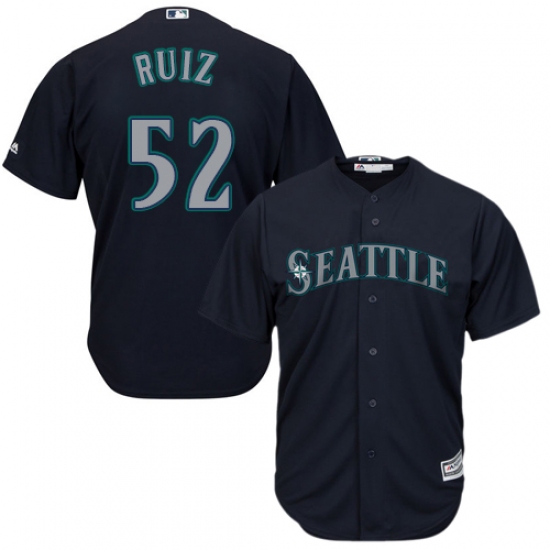 Youth Majestic Seattle Mariners #52 Carlos Ruiz Replica Navy Blue Alternate 2 Cool Base MLB Jersey - Ujersey