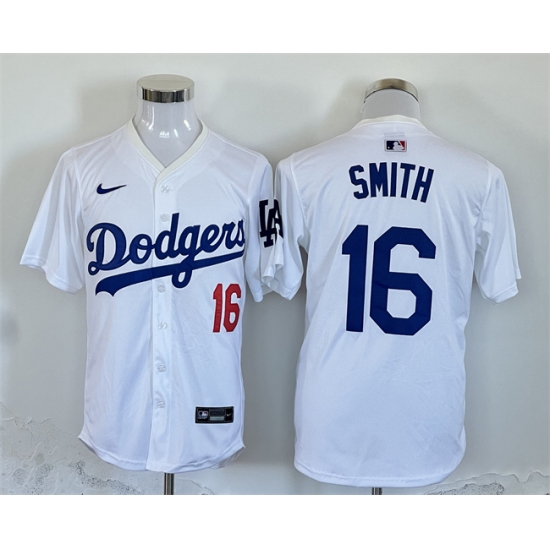 Men's Los Angeles Dodgers #16 Will Smith White 2024 Limited Stitched Baseball Jersey - Ujersey