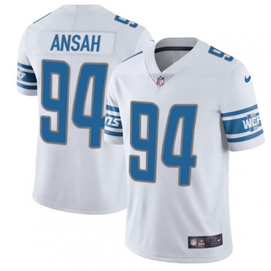 Youth Nike Detroit Lions #94 Ziggy Ansah Elite White NFL Jersey