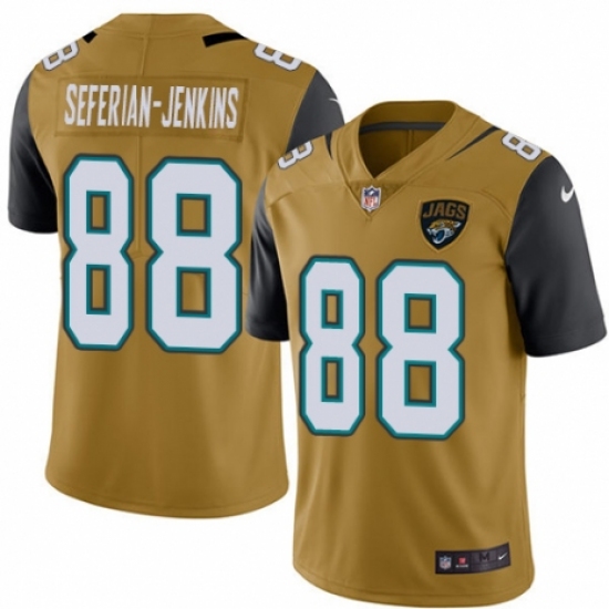 Youth Nike Jacksonville Jaguars #88 Austin Seferian-Jenkins Limited Gold Rush Vapor Untouchable NFL Jersey - Ujersey