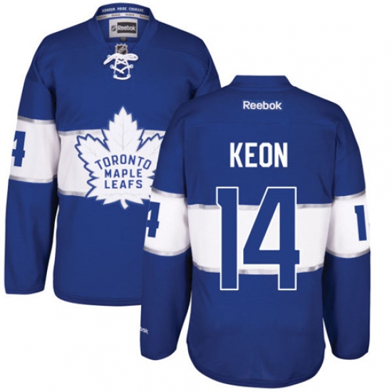 Men's Reebok Toronto Maple Leafs #14 Dave Keon Authentic Royal Blue 2017 Centennial Classic NHL Jersey - Ujersey