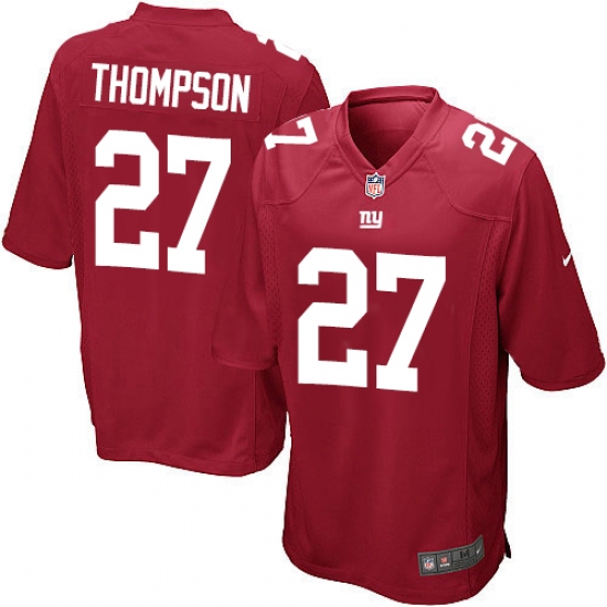Men's Nike New York Giants #27 Darian Thompson Game Red Alternate NFL Jersey - Ujersey