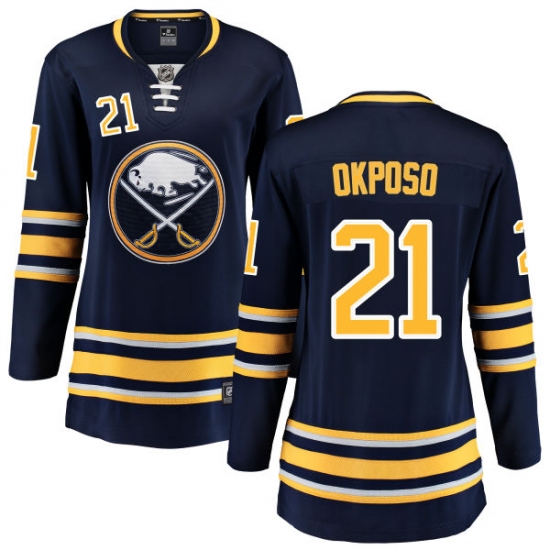 Women's Buffalo Sabres #21 Kyle Okposo Fanatics Branded Navy Blue Home Breakaway NHL Jersey - Ujersey