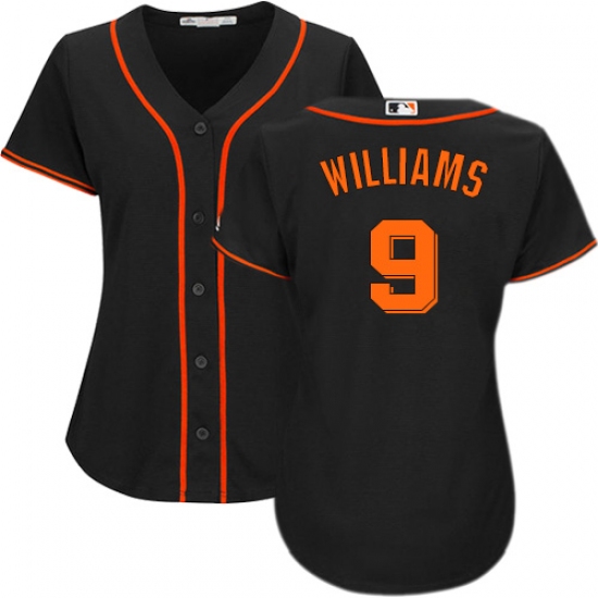 Women's Majestic San Francisco Giants #9 Matt Williams Replica Black Alternate Cool Base MLB Jersey - Ujersey